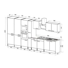 Yorki 420 konyhabútor alulfagyasztós hűtős kivitelben