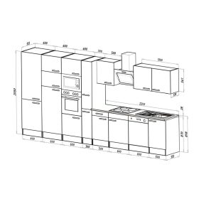 Yorki 430 konyhabútor felülfagyasztós hűtős kivitelben
