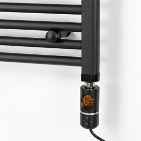   Elektromos fűtőpatron törölközőszárító radiátorhoz digitális hőfokszabályozóval 400W fekete