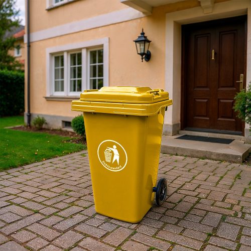Hulladéktároló 120L sárga