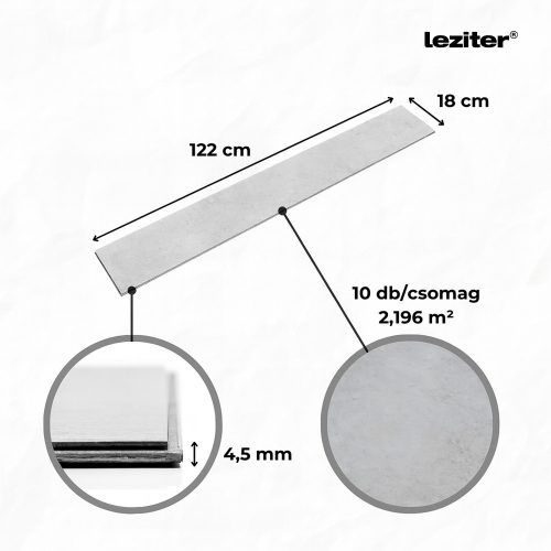 Leziter Harbor beton szürke Vinyl SPC padló