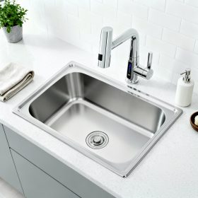 Mont szögletes egy medencés rozsdamentes mosogató