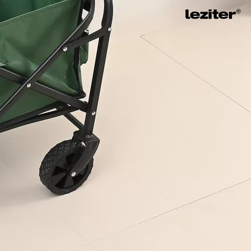 Összecsukható standard kerti strandkocsi asztallal zöld