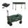 Összecsukható prémium kerti strandkocsi tetővel zöld