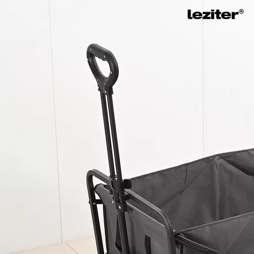 Összecsukható prémium kerti strandkocsi tetővel szürke