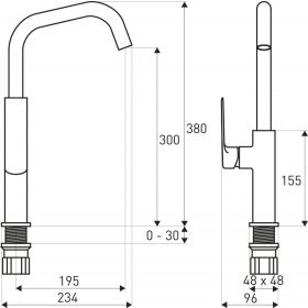 Maroko 35 fekete-arany mosogató csaptelep