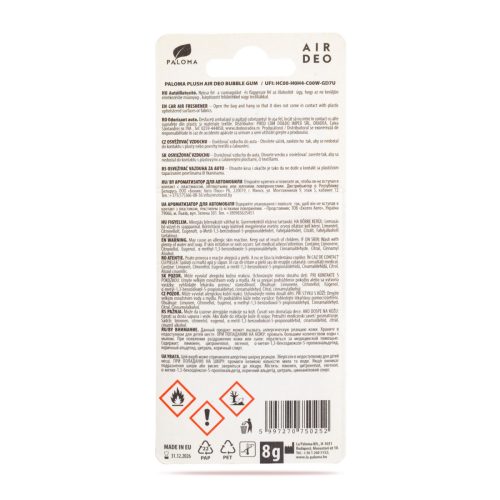 Illatosító - Paloma EMO Plush BUBBLE GUM