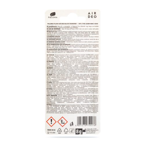 Illatosító - Paloma EMO Plush BLACK DIAMOND