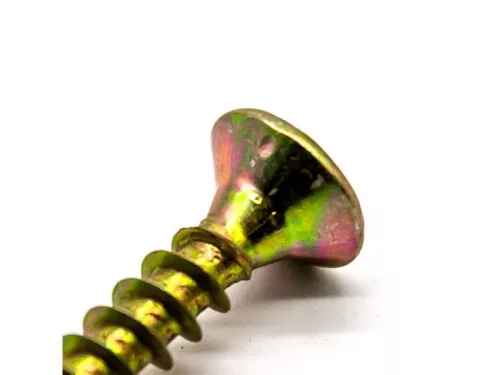 Süllyesztett fejű faforgácslap csavar PZ, sárga 4 x 40 mm