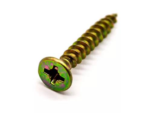 Süllyesztett fejű faforgácslap csavar PZ, sárga 6 x 180 mm