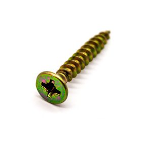   Süllyesztett fejű faforgácslap csavar PZ, sárga 6 x 200 mm