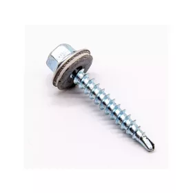   Soroló csavar (redukált fúróheggyel) EPDM alátéttel, horganyzott 4,8 x 35 mm