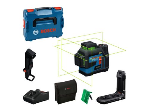 BOSCH Akkus kombilézer GLL 12V-100-33 CG IP 65 (1 x 2,0 Ah akku+töltő+LB10 tartó) L-BOXX 136 -ban