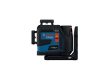 BOSCH Akkus kombilézer GLL 12V-100-33 CG IP 65 (1 x 2,0 Ah akku+töltő+LB10 tartó) L-BOXX 136 -ban