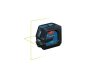 BOSCH Keresztvonalas lézer (zöld) GLL 20-22 G védőtáskában + BT 150 Állvány + lézer céltábla IP65
