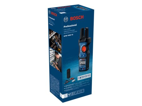 BOSCH Árammérő lakatfogó GFM 1000-15 LCD inverz kijelzővel CAT IV 600 V / CAT III 1000 V