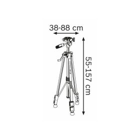   BOSCH Háromlábú lézerállvány 55-157 cm-ig 1/4"-os rögzítőmenettel BT 150