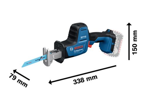 BOSCH Akkus kompakt szablyafűrész GSA 18V-24 ford. szabályzós (akku + töltő nélkül)