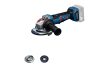 BOSCH Akkus sarokcsiszoló forg. markolatú 125 mm GWS 18V-11PS ford. szab. (akku és töltő nélkül)