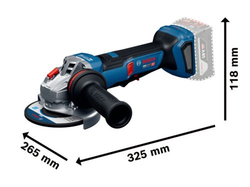 BOSCH Akkus sarokcsiszoló forg. markolatú 125 mm GWS 18V-11PS ford. szab. (akku és töltő nélkül)