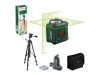 BOSCH Keresztvonalas szintezőlézer 360°-os (zöld) UniLevel 360 + tripod + MM3 univerzális rögzítő