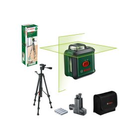   BOSCH Keresztvonalas szintezőlézer 360°-os (zöld) UniLevel 360 + tripod + MM3 univerzális rögzítő