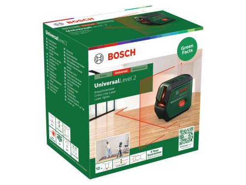 BOSCH Keresztvonalas szintezőlézer piros UniLevel 2