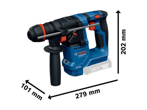 BOSCH Akkus fúrókalapács GBH 18V-18 kartondobozban 1,5 J SDS-Plus (akku + töltő nélkül)