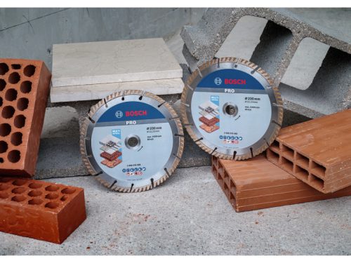 BOSCH Gyémánt vágókorong szett 230 x 2,6 x 10 x 22,2 mm szegmentált Multi Material (2 db)