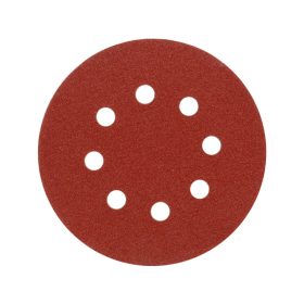   VOREL Tépőzáras fíbertárcsa 125 mm / P60 8 lyukas (5 db)