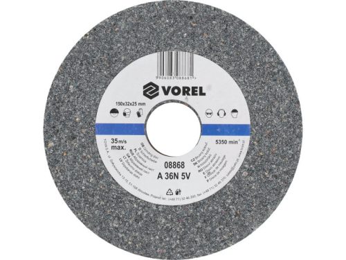 VOREL Köszörűkorong 150 x 32 x 25 mm durvaszemcsés