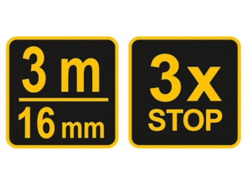 VOREL Mérőszalag 3 m x 16 mm gumírozott