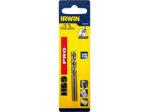 IRWIN Csigafúró 3,3 x 65/36 mm HSS PRO hengeres (2 db)