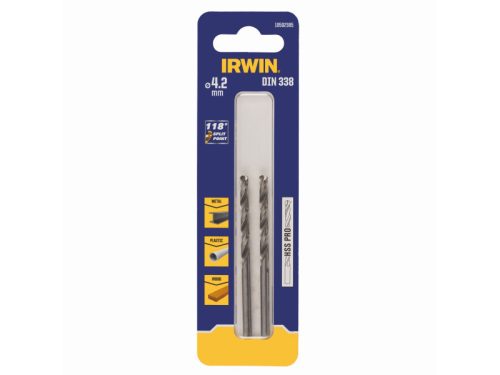 IRWIN Csigafúró 4,2 x 75/43 mm HSS PRO hengeres (2 db)