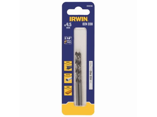 IRWIN Csigafúró 4,5 x 80/47 mm HSS PRO hengeres (2 db)