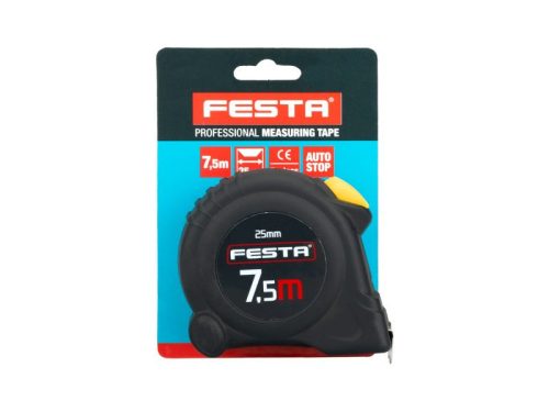 FESTA Mérőszalag 7,5 m x 25 mm, gumírozott