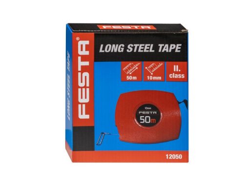 FESTA Mérőszalag 50 m x 10 mm acél zárt