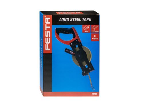 FESTA Mérőszalag 30 m x 12,5 mm acél nyitott