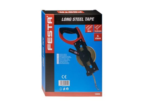 FESTA Mérőszalag 30 m x 12,5 mm acél nyitott