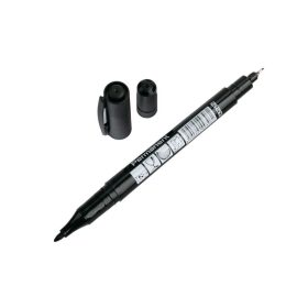 Jelölő filc fekete kétvégű