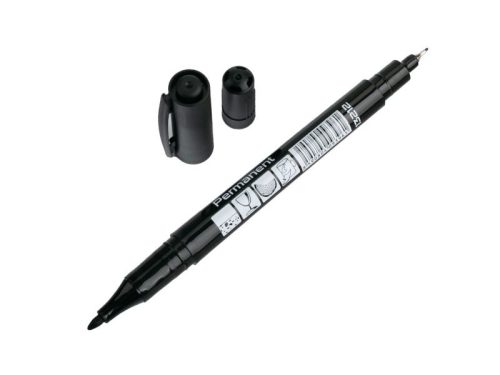 Jelölő filc fekete kétvégű