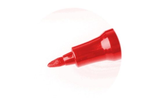 Jelölő filc piros vékony