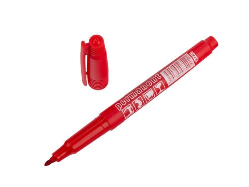 Jelölő filc piros vékony