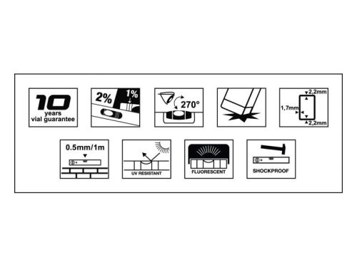 FESTA Vízmérték 400 mm 3 libella
