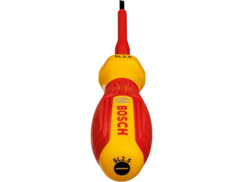BOSCH Csavarhúzó lapos SL 2,5 x 75 mm 1000 V-ig szigetelt