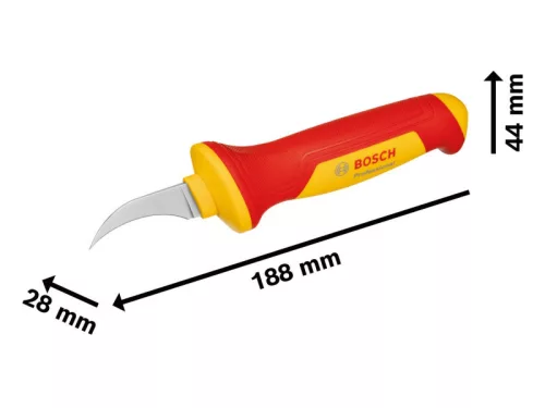 BOSCH Kábelcsupaszító sarlókés 190 mm 1000 V-ig szigetelt S2 acélból