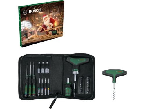 BOSCH Adventi kalendárium csomag 33 részes szerszámkészlettel és tárolótáskával
