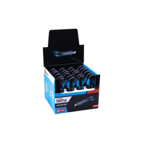 Törhető pengés kés 18 mm fémsínes, kínálódobozban