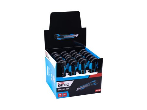 Törhető pengés kés 18 mm fémsínes, kínálódobozban