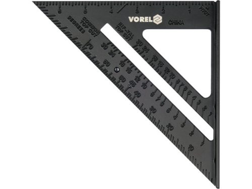 VOREL Talpas derékszög vonalzó 250 x 180 mm alumínium